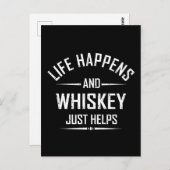 Whiskey helpt grappige quotes drink alcohol gezegd briefkaart (Voorkant / Achterkant)