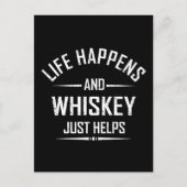 Whiskey helpt grappige quotes drink alcohol gezegd briefkaart (Voorkant)