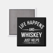Whiskey helpt grappige quotes drink alcohol gezegd magneet (Voorkant / Achterkant)