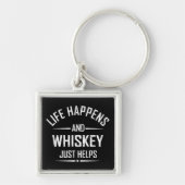 Whiskey helpt grappige quotes drink alcohol gezegd sleutelhanger (Voorkant)