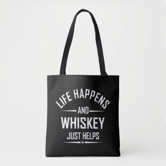 Whiskey helpt grappige quotes drink alcohol gezegd tote bag (Voorkant)