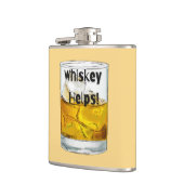 Whiskey helpt! heupfles (Links)