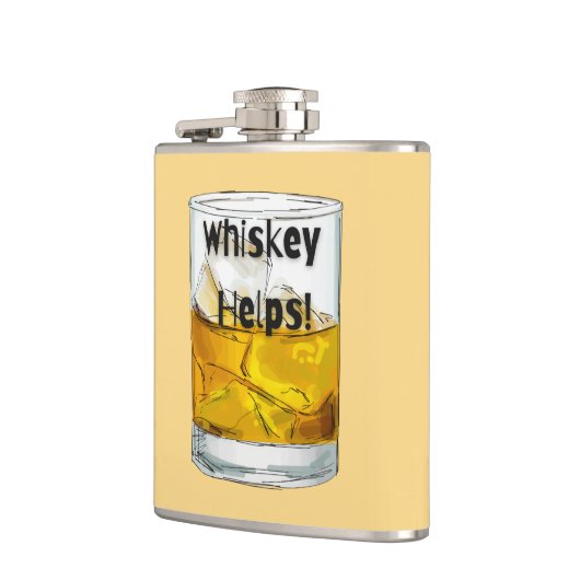 Whiskey helpt! heupfles (Links)
