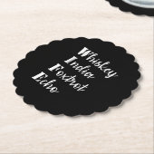 Whiskey India Foxtrot Echo Kartonnen Onderzetters (Gekanteld)