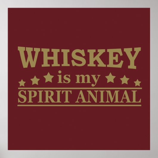 whiskey is mijn gedistilleerde dier poster (Voorkant)