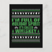 Whiskey is mijn geest grappige lelijke kerst trui briefkaart (Voorkant)