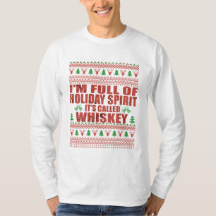 Whiskey is mijn geest grappige lelijke kerst trui t-shirt