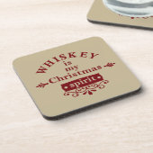 whiskey is mijn kerstgeest bier onderzetter (Linkerzijde)