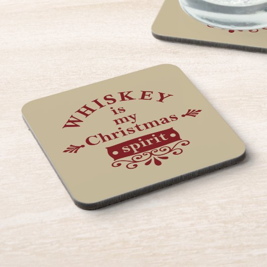 whiskey is mijn kerstgeest bier onderzetter (Linkerzijde)