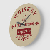 Whiskey is mijn kerstsfeer grote klok (Hoek)