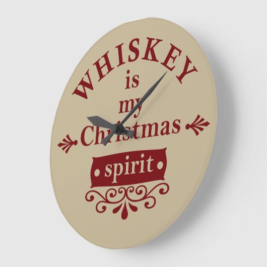 Whiskey is mijn kerstsfeer grote klok (Hoek)
