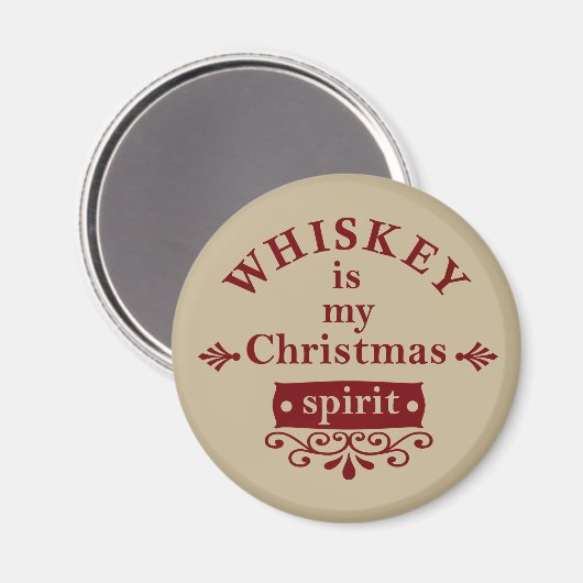 Whiskey is mijn kerstsfeer magneet (Voorkant / Achterkant)