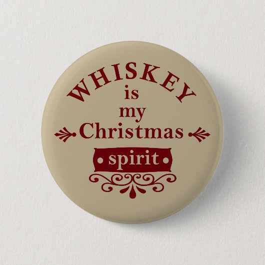 Whiskey is mijn kerstsfeer ronde button 5,7 cm (Voorkant)