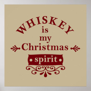 whiskey is mijn kerstspirit poster