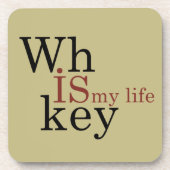 whiskey is mijn leven bier onderzetter (Voorkant)