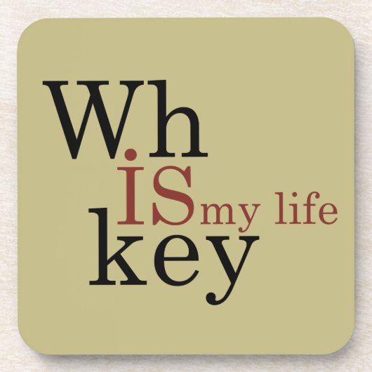 whiskey is mijn leven bier onderzetter (Voorkant)