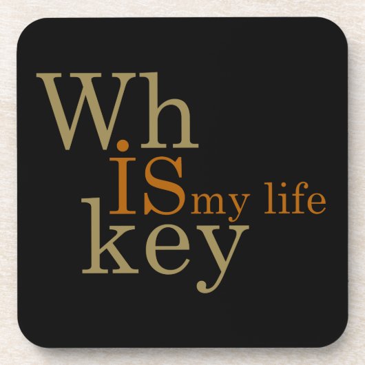 whiskey is mijn leven bier onderzetter (Voorkant)