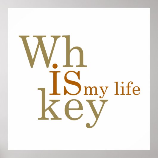 whiskey is mijn leven poster (Voorkant)