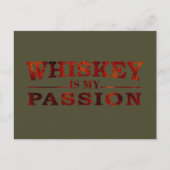Whiskey is mijn passie grappige alcohol gezegden feestdagenkaart (Voorkant)
