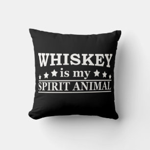 Whiskey is mijn spirituele dier grappige alcohol g kussen