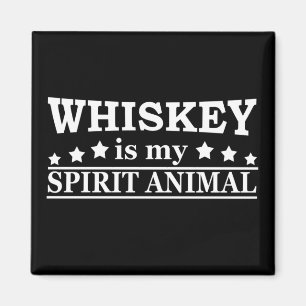 Whiskey is mijn spirituele dier grappige alcohol g magneet