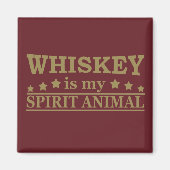 Whiskey is mijn spirituele dier grappige alcohol g magneet (Voorkant)