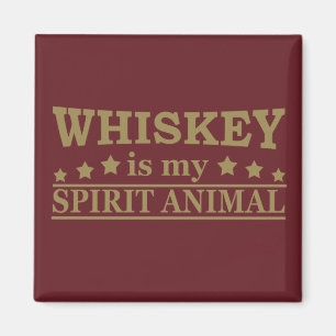 Whiskey is mijn spirituele dier grappige alcohol g magneet