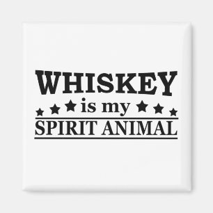 Whiskey is mijn spirituele dier grappige alcohol g magneet
