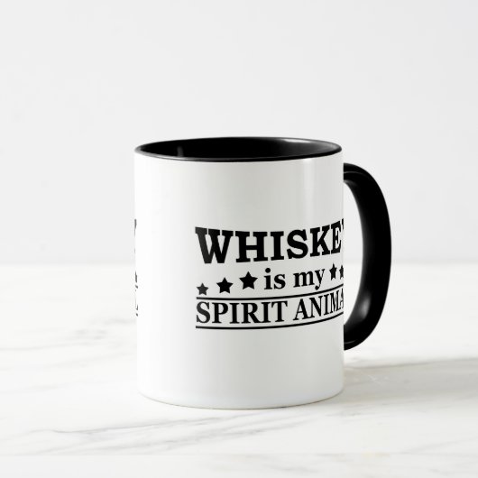 Whiskey is mijn spirituele dier grappige alcohol g mok (Voorkant rechts)