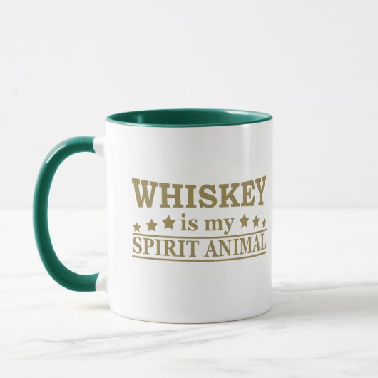 Whiskey is mijn spirituele dier grappige alcohol g mok (Links)