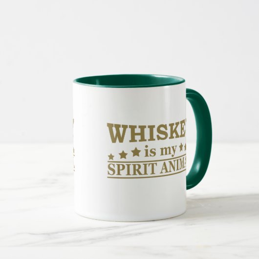 Whiskey is mijn spirituele dier grappige alcohol g mok (Voorkant rechts)
