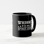 Whiskey is mijn spirituele dier grappige alcohol g mok (Voorkant rechts)