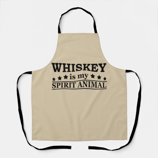 Whiskey is mijn spirituele dier grappige alcohol g schort (Voorkant)