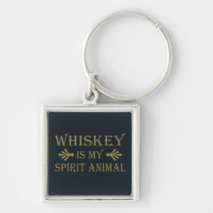 Whiskey is mijn spirituele dier grappige alcohol g sleutelhanger