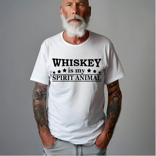 Whiskey is mijn spirituele dier grappige alcohol g t-shirt