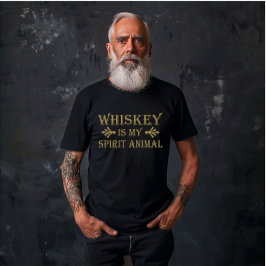 Whiskey is mijn spirituele dier grappige alcohol g t-shirt