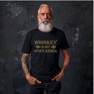 Whiskey is mijn spirituele dier grappige alcohol g t-shirt