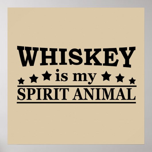 whiskey is mijn spirituele dier poster (Voorkant)