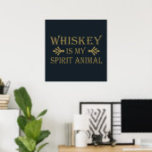whiskey is mijn spirituele dier poster (Thuiskantoor)