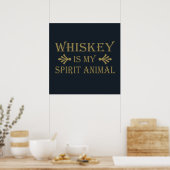 whiskey is mijn spirituele dier poster (Keuken)