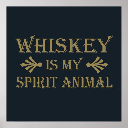 whiskey is mijn spirituele dier poster (Voorkant)