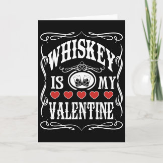 Whiskey Is Mijn Valentijn Retro Cowboy  Kaart