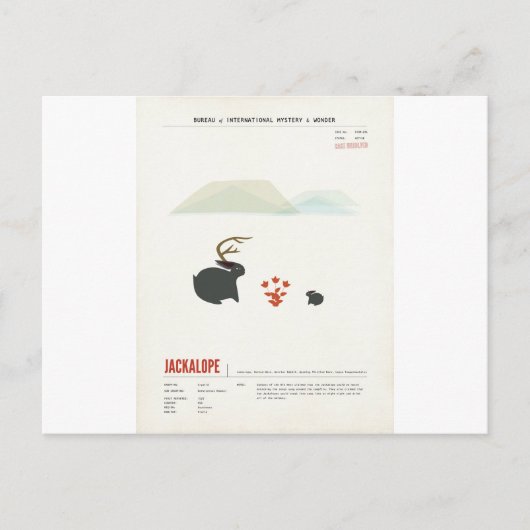 Whiskey Jackalope Briefkaart (Voorkant)