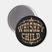 WHISKEY KIND - Zwarte Magneet w/Herfst Oogst Logo (Voorkant / Achterkant)