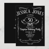 Whiskey Label 30ste verjaardag Kaart (Voorkant / Achterkant)