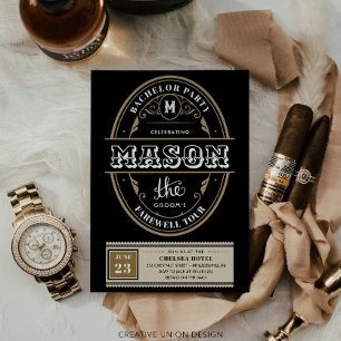 Whiskey Label Bachelor Feest Bachelor Weekend Kaart