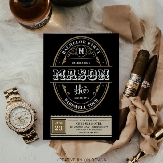 Whiskey Label Bachelor Feest Bachelor Weekend Kaart