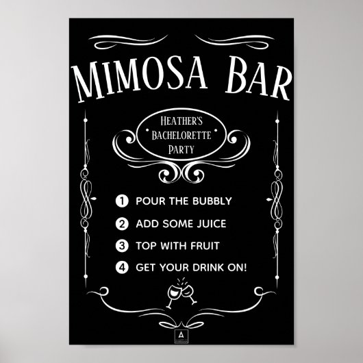 Whiskey Label Bar Poster (Voorkant)