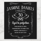 Whiskey Label Funny Over The Hill Wijn Etiket (Enkel label)