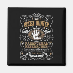 Whiskey Label Ghost Hunter Magneet
